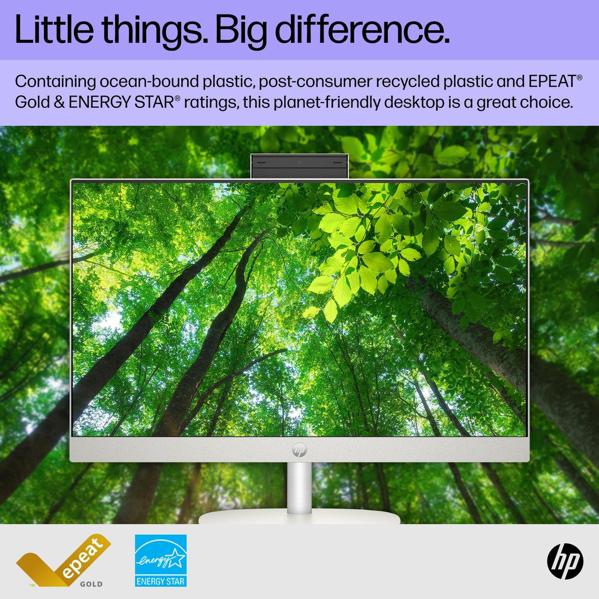 HP 23.8 inch All-in-One Desktop PC, FHD Display, AMD Athlon Silver 7120U, 8 GB RAM, 256 GB SSD, AMD Radeon Graphics, Windows 11 Home, 24-cr0110 (2023)