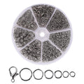 Mr. Pen- Open Jump Rings, Silver, 1014 pcs, 6 Sizes Open Jump Rings for Jewelry Making, Silver Jump Rings and Lobster Clasps