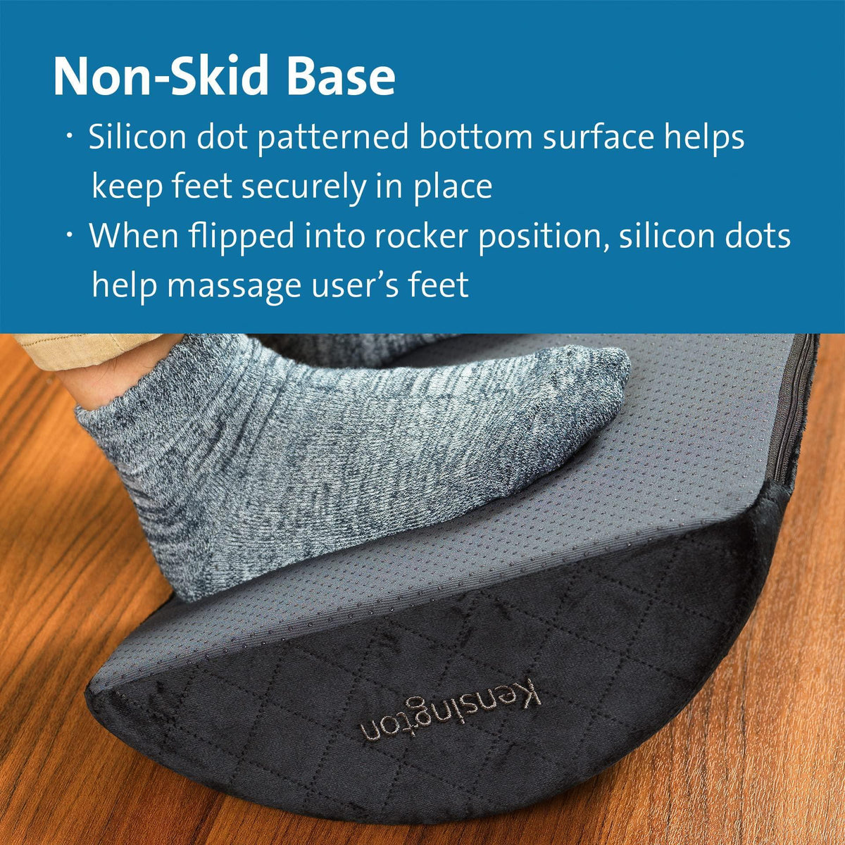 Kensington Premium Comfort Soft Footrest for Under Desk, Ultra Soft High Density Foam with Non-Skid Base (K56100WW)