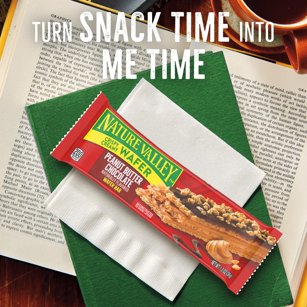 Nature Valley Wafer Bars, Peanut Butter Chocolate Flavored Snacks, 10 Bars, 13 OZ