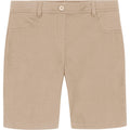 Nautica Big Girls' School Uniform Stretch Bermuda Short, Khaki Knit, 12