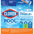 Clorox Pool&Spa稴hock XTRABLUE Plus, Kills Bacteria & Algae in Swimming Pools, Swim-Ready in 15 Minutes, (6-Pack)
