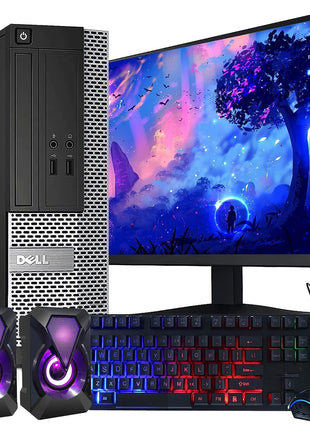 Dell OptiPlex Computer Desktop PC, Intel Core i5 3rd Gen 3.2 GHz, 16GB RAM, 2TB HDD, New 22 Inch LED Monitor, RGB Keyboard and Mouse, WiFi, Windows 11 Pro (Renewed)
