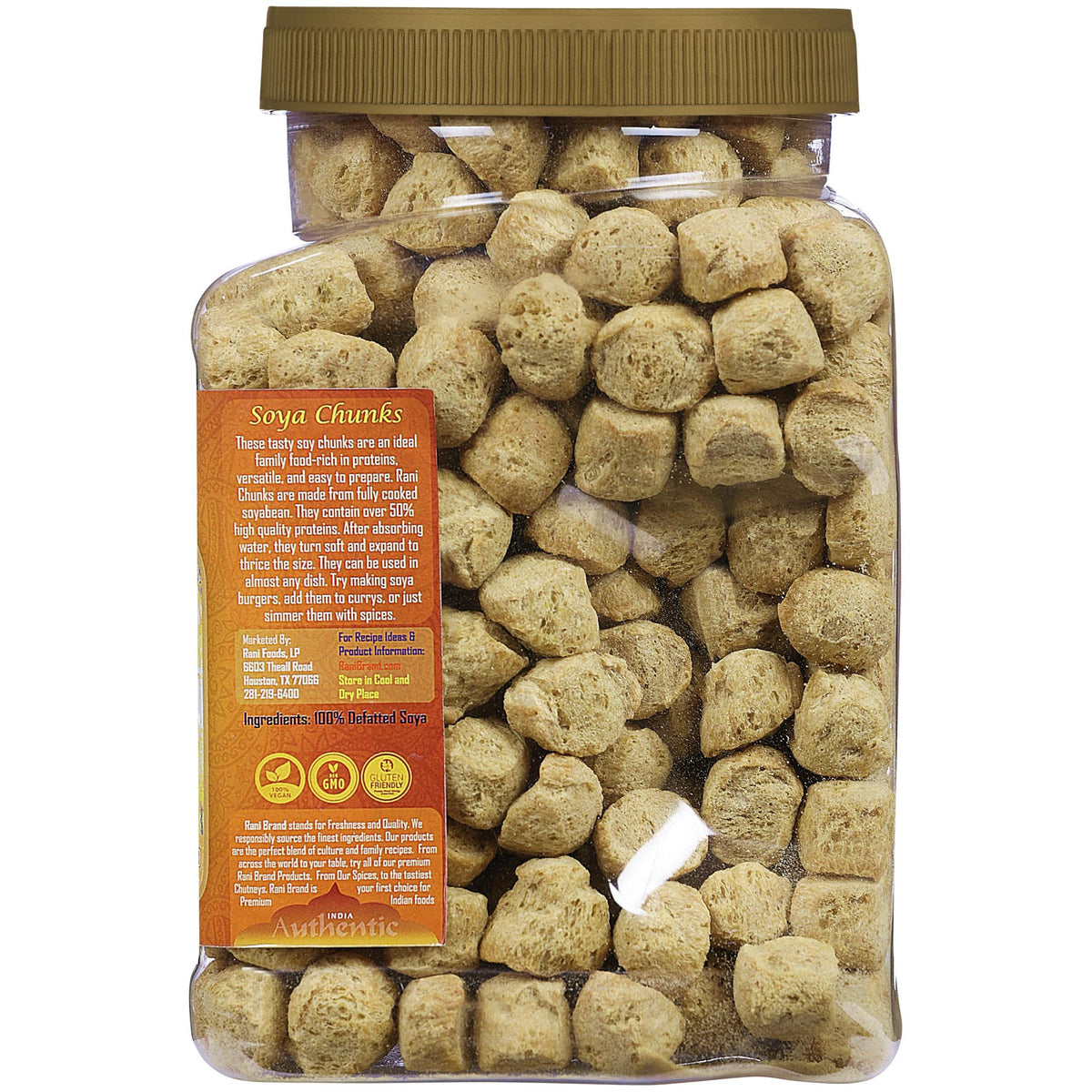 Rani Soya Chunks Nuggets (High Protien) Vadi 14oz (400g) ~ All Natural, Salt-Free | Vegan | No Colors | Gluten Friendly | NON-GMO | Kosher | Indian Origin | Meat Alternate Substitute