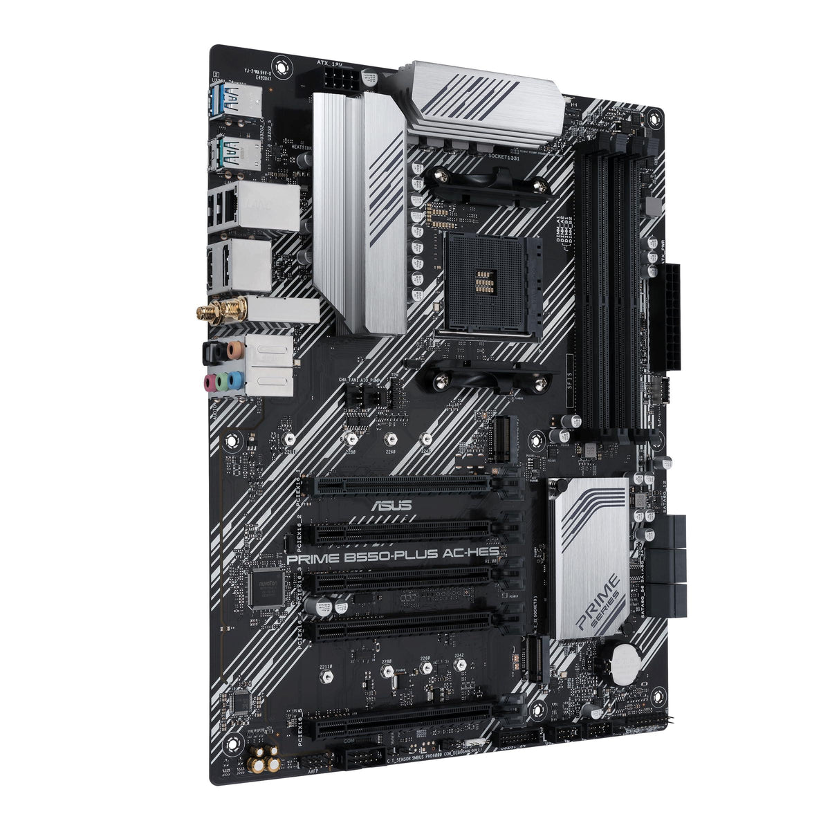 ASUS Prime B550-PLUS AC-HES AMD AM4 (3rd Gen Ryzen) ATX Motherboard (Dual M.2, PCIe4.0, WIFI5, 1Gb Ethernet, SATA 6 Gbps, USB 3.2 Gen 2 Type-C, Front USB 3.2 Gen 1 Type-C and CEC Tier II Ready)