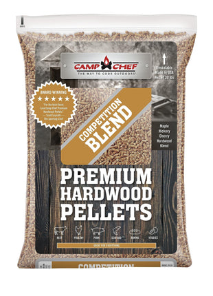 Camp Chef Competition Blend BBQ Pellets, Hardwood Pellets for Grill, Smoke, Bake, Roast, Braise and BBQ, 20 lb. Bag