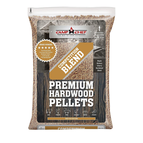 Camp Chef Competition Blend BBQ Pellets, Hardwood Pellets for Grill, Smoke, Bake, Roast, Braise and BBQ, 20 lb. Bag