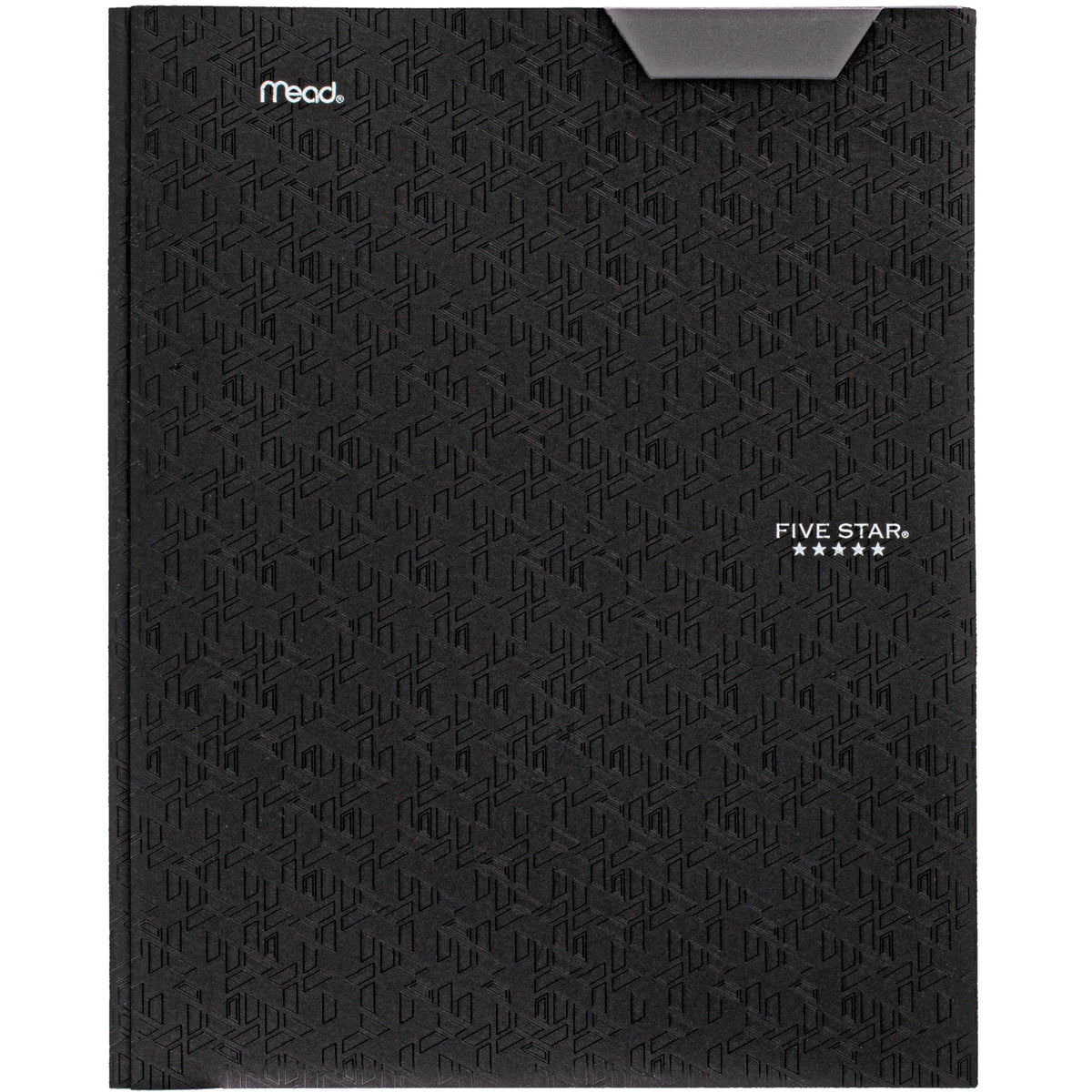 Five Star 2-Pocket Folder, Plastic Folder with Stay-Put Tabs and Prong Fasteners, Holds 8-1/2" x 11" Paper, Black (72113)