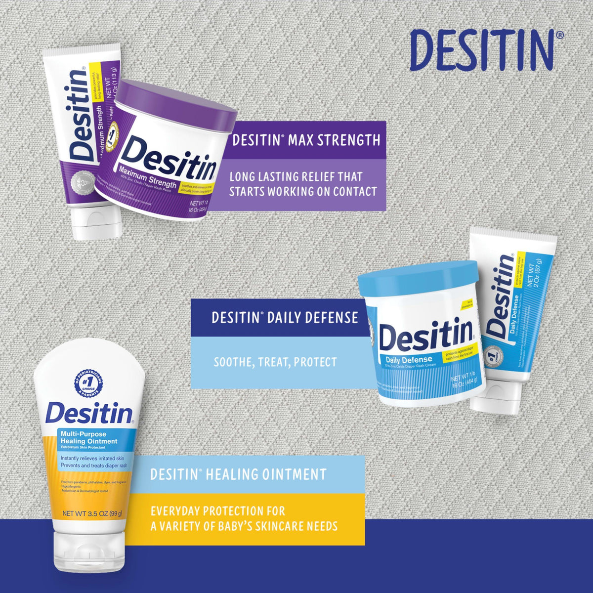 Desitin Maximum Strength Baby Diaper Rash Cream, 40% Zinc Oxide for Treatment, Relief & Prevention, Hypoallergenic, Phthalate- & Paraben-Free Paste, Protects Skin For Up To 12 Hours, 16 oz