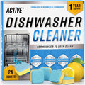 Dishwasher Cleaner And Deodorizer Tablets - 24 Pack Deep Cleaning Descaler Pods for Dish Washer Machine, Heavy Duty, Septic Safe, Natural Limescale Remover, Calcium, Odor, Smell - 12 Month Supply