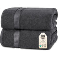 Utopia Towels Luxurious Jumbo Bath Sheet 2 Piece, 600 GSM, 35 by 70 Inches, 100% Ring Spun Cotton, Highly Absorbent and Quick Dry Extra Large Bath Towel, Super Soft Towel, Grey