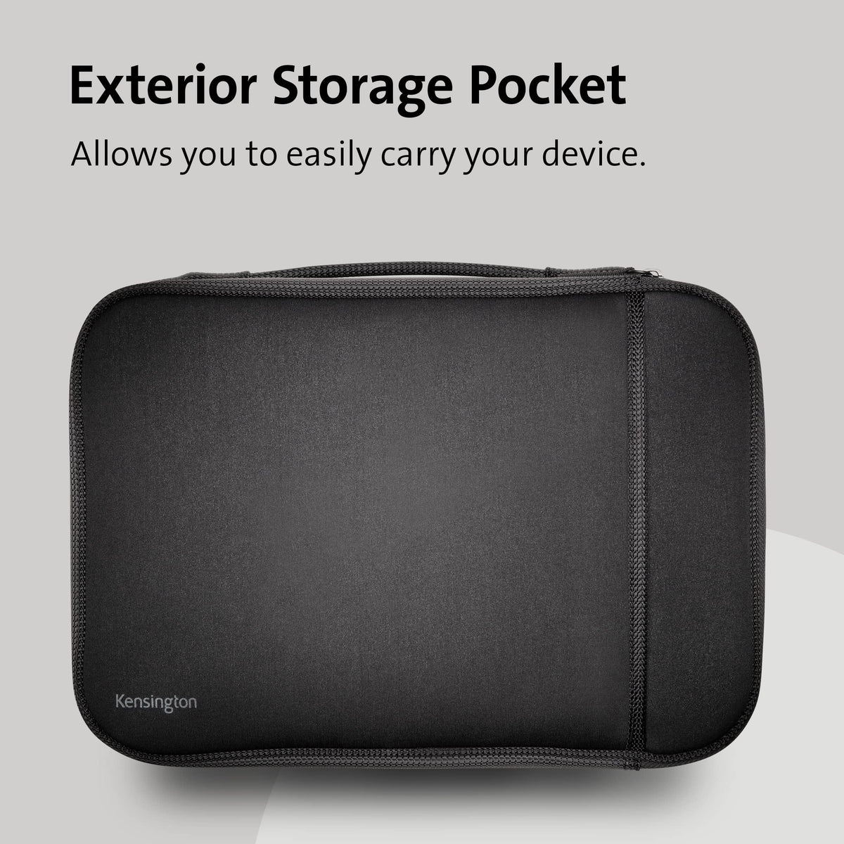 Kensington 11.6-Inch Laptop Sleeve with Storage Pocket for Chromebook, Laptop, Tablet (K62609WW),Black