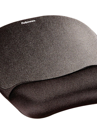 Fellowes Memory Foam Mouse Pad/Wrist Rest- Black (9176501)