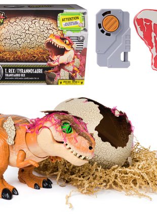 Primal Hatch Jurassic World Interactive T-Rex Toy Dinosaur Egg | Interactive Dino Figure, Realistic Hatching Experience, 100+ Sounds & Reactions, Train & Feed, Gifts for Kids Ages 5+
