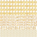 LEOBRO Letter Charms, 376 Pcs Gold Charms for Jewelry Making, Bracelet Necklace Charms & Jump Rings, Jewelry Making Supplies, Gold