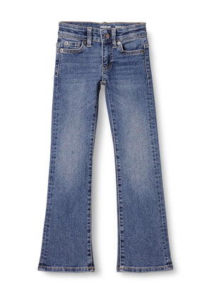 Amazon Essentials Girls' Slim Boot-Cut Stretch Jeans, Washed Blue, 14