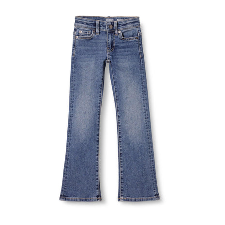 Amazon Essentials Girls' Slim Boot-Cut Stretch Jeans, Washed Blue, 14
