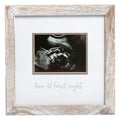 Pearhead Love at First Sight Sonogram Picture Frame, Gender Neutral Ultrasound Keepsake, Baby Gift for Expecting Parents, Ideal Pregnancy, Shower and Nursery Decor, 4??x 3??Photo Insert, Rustic