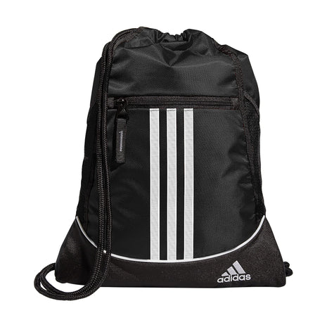 adidas Alliance Sackpack – Drawstring Backpack for Sports, Small Gym Bag, Black/2, OSFA