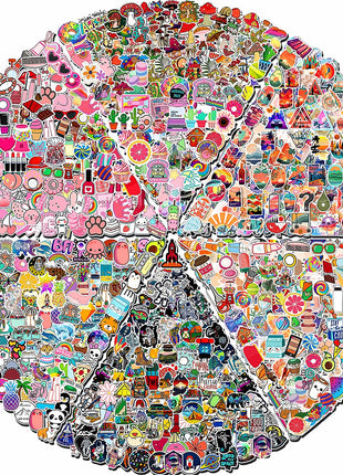 Arme Cute Stickers Bulk, Waterproof Stickers for Water Bottles Pack 600PCS | Vinyl Fun Stickers for Kids Bulk, Girls, Teens, Adults, Cups, Random, Assorted, Durable Decal Sticker Set