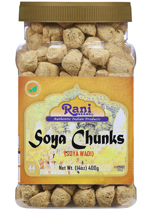 Rani Soya Chunks Nuggets (High Protien) Vadi 14oz (400g) ~ All Natural, Salt-Free | Vegan | No Colors | Gluten Friendly | NON-GMO | Kosher | Indian Origin | Meat Alternate Substitute