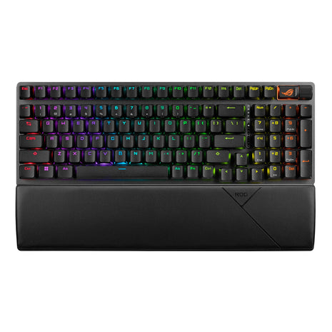 ASUS ROG Strix Scope II 96 Wireless Mechanical Gaming Keyboard 96% Full-Size, Tri-Mode Connectivity, Hot Swappable Pre-lubed ROG NX Snow Linear Switches, PBT Keycaps, RGB, PC/Mac Support-Black