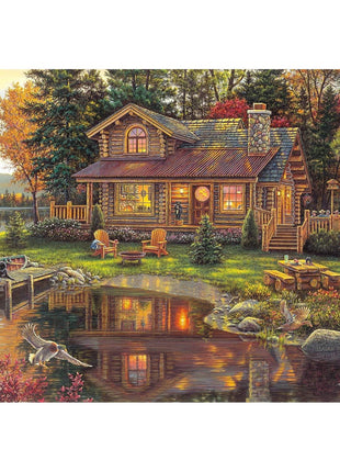 Buffalo Games - Peace Like A River - 300 Large Piece Puzzle for Adults | Art by Kim Norlien, Made in USA, Easy-Grip Pieces, Recycled Board , Size: 21 x 15 in, Include Poster, Frameable Art, Giftable