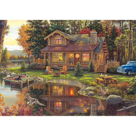 Buffalo Games - Peace Like A River - 300 Large Piece Puzzle for Adults | Art by Kim Norlien, Made in USA, Easy-Grip Pieces, Recycled Board , Size: 21 x 15 in, Include Poster, Frameable Art, Giftable