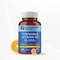 Carbamide Forte Vitamin d3 10000iu D3 Supplement for Bone & Immunity Orange Flavour - 60 Tablets