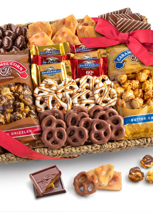 A Gift Inside Chocolate, Caramel and Crunch Grand Gift Basket