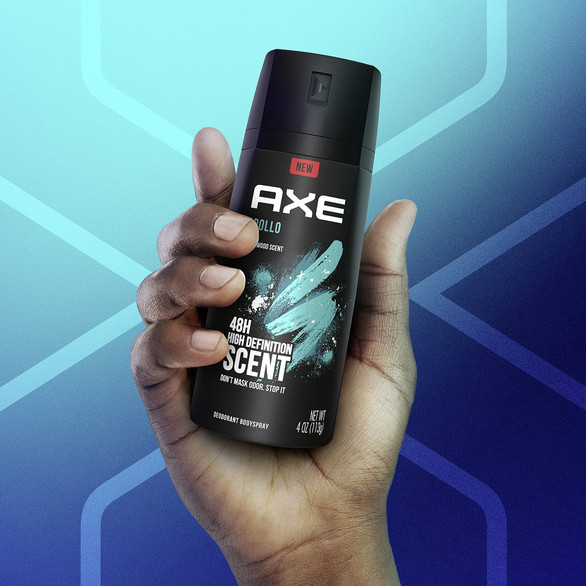 AXE Apollo Body Spray Deodorant for Long-Lasting Odor Protection, Sage & Cedarwood Deodorant for Men Formulated Without Aluminum 4oz 4 Count