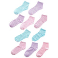 Hanes Girls' Big ComfortSoft Socks, Ankle & No Show Soft Stretch, 10-Pack, Ankle-Pink/Lavender/Teal-10 Pack, Medium