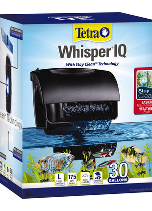 Tetra Whisper IQ Power Filter, 175 GPH, with Stay Clean Technology, 30 Gallons