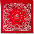 The Peacock Crew Red Bandana for Men and Women in Premium Soft Cotton – Classic Western Cowboy Paisley Scarf, Versatile Headband or Neck Accessory, Gift Kraft Packaging