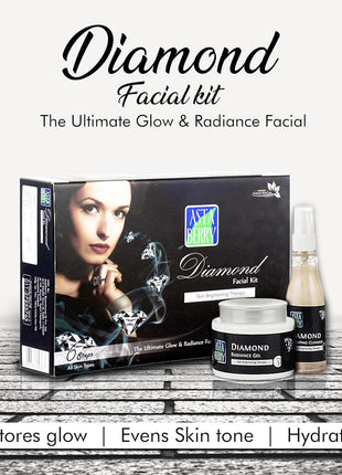 Astaberry Diamond Facial Kit 6 Steps For All Skin Types- Skin Brightening Therapy Ultimate Glow & Radiance | Skin Smooth & Hydrating | Reduce Blemishes | Replenishes the Skin