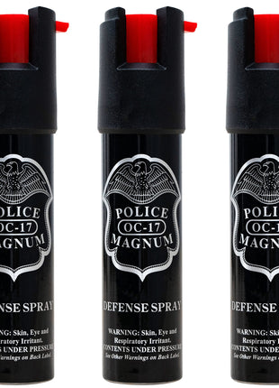 Police Magnum Compact Pepper Spray for Personal Safety - Maximum Heat Strength OC - Small, Discreet Carry Canister - Made in The USA-3 Pack 3/4oz TL