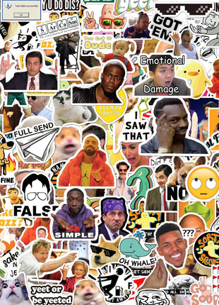306pcs Funny Meme Vinyl Stickers Pack, Large Bulk Sticker for Laptop, Phone, Water Bottles, Computer Cars... Vine Sticker Decal DIY Décor for Bumper Accesory