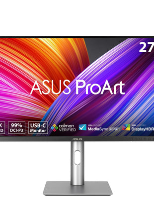 ASUS ProArt Display 27 inch 4K HDR Professional Monitor (PA279CRV) - IPS, UHD (3840 x 2160), 99% DCI-P3/Adobe RGB, ΔE < 2, Calman Verified, USB-C PD 96W, DisplayPort, Daisy-Chain, Ergonomic, 3yr Warranty