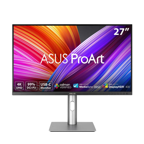 ASUS ProArt Display 27" 4K HDR Professional Monitor (PA279CRV) - IPS, UHD (3840 x 2160), 99% DCI-P3/Adobe RGB, ΔE < 2, Calman Verified, USB-C PD 96W, DisplayPort, Daisy-Chain, Ergonomic, 3yr Warranty