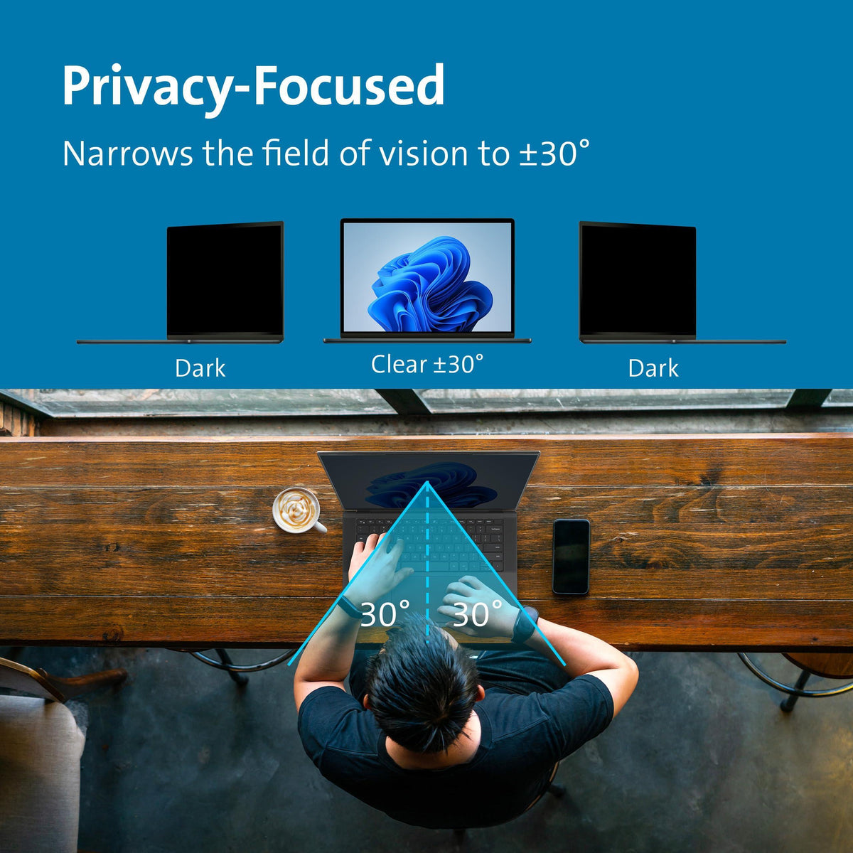 Kensington MagPro™ Magnetic Laptop Privacy Screen 14 inch, Removable 16:10 Laptop Privacy Filter, Anti-Glare, Blue Ray Reduction, Compatible with HP/Dell/Acer/Asus/Samsung/Lenovo (K55254WW)