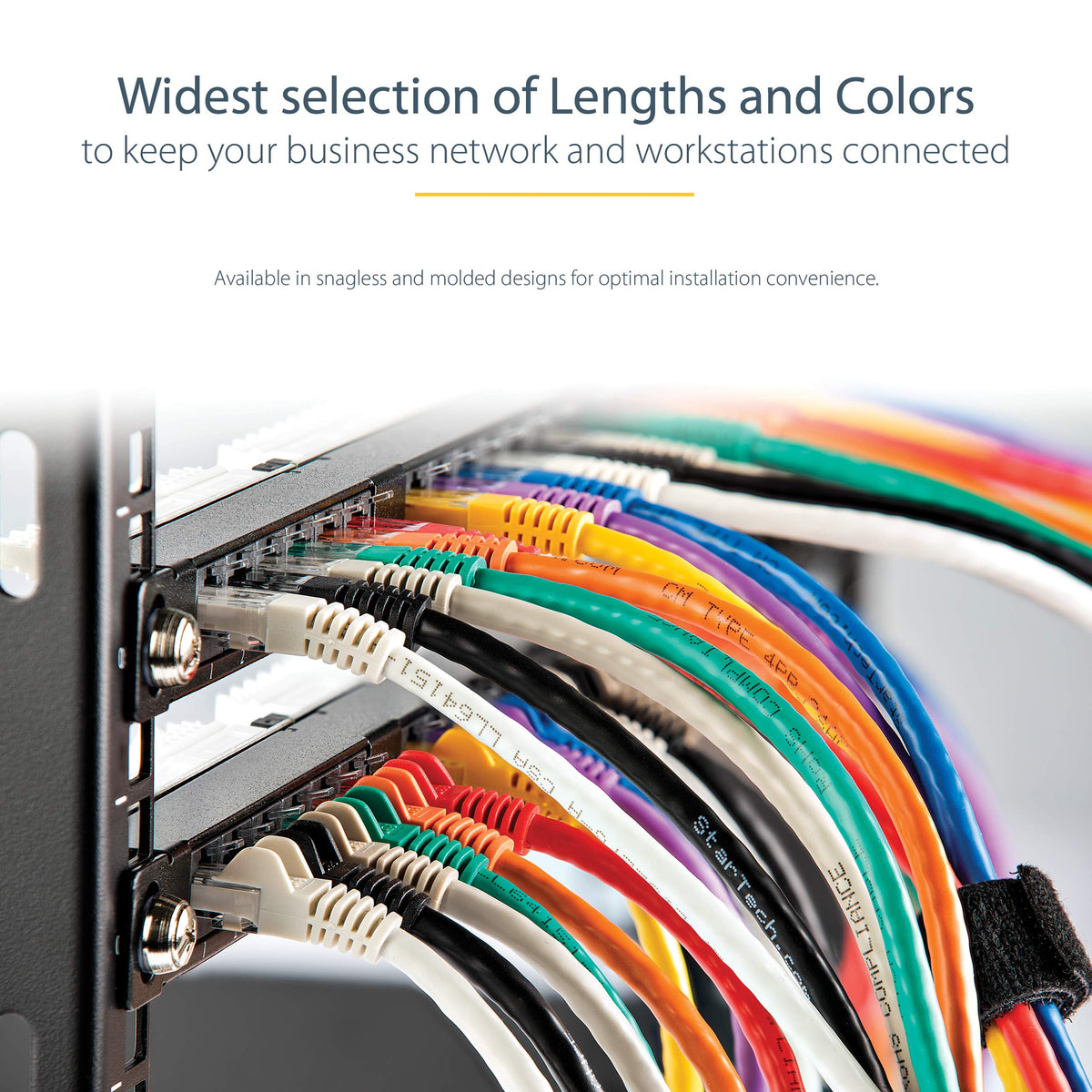 StarTech.com 20ft CAT6 Ethernet Cable - Black CAT 6 Gigabit Ethernet Wire -650MHz 100W PoE RJ45 UTP Network/Patch Cord Snagless w/Strain Relief Fluke Tested/Wiring is UL Certified/TIA (N6PATCH20BK)