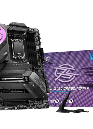 MSI MPG Z790 Carbon WiFi II Gaming Motherboard (Supports 12th/13th/14th Gen Intel Processors, LGA 1700, DDR5, PCIe 5.0, M.2, 2.5Gbps LAN, USB 3.2 Gen2, Wi-Fi 7, Bluetooth 5.4, ATX)