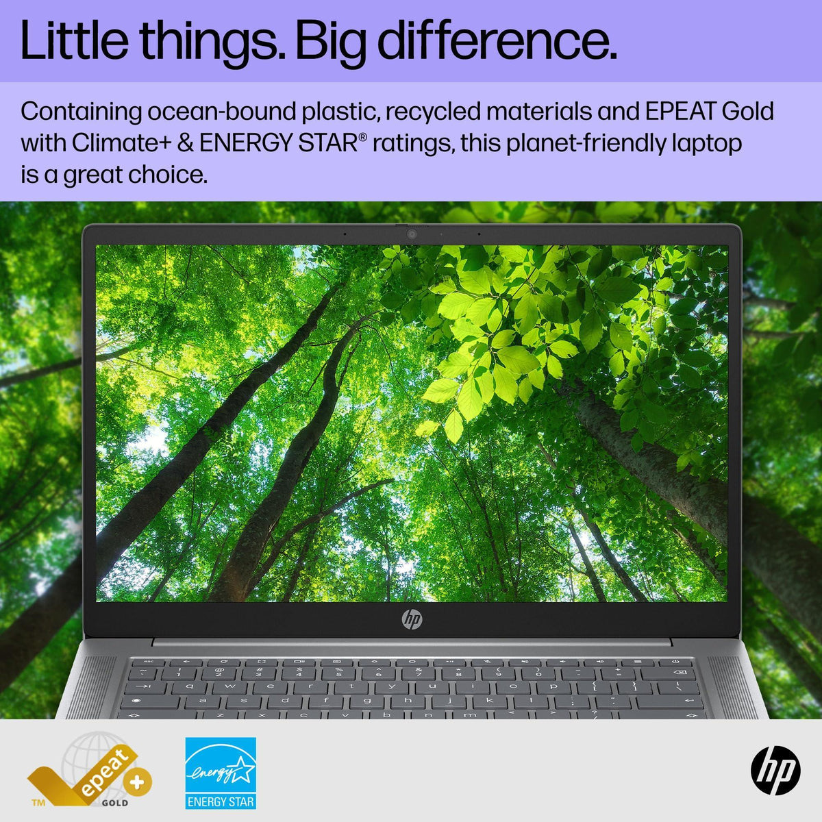 HP Chromebook Plus 14 inch Laptop, FHD Display, Intel Core i3-N305, 8 GB RAM, 128 GB UFS, Intel UHD Graphics, Chrome OS 14a-nf0050nr (2024)