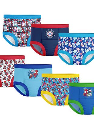 Spiderman Boys' Superhero 7pk-10pk Potty Training Pants With Success Chart & Stickers With Spiderman, Hulk & More Sizes 18m, 2t, 3t, 4t