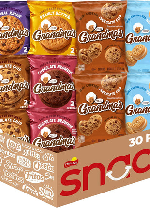 Grandma's Cookies, Variety Pack, (Pack of 30)