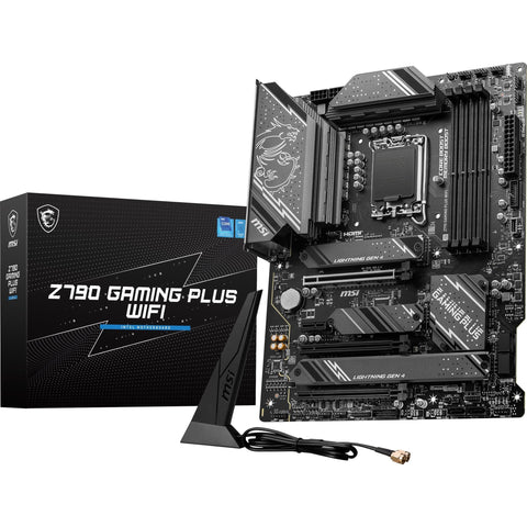 MSI Z790 Gaming Plus WiFi-AMZ Gaming Motherboard (Support 14th/13th/12th Gen Intel Processors, LGA 1700, DDR5, PCIe 5.0, M.2 Slots, 2.5Gbps LAN, USB 3.2 Gen2, Wi-Fi 6E, Bluetooth 5.3, ATX)