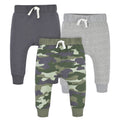 Gerber Baby Boys Toddler 3-Pack Jogger Sweatpants, Camo, 3T US