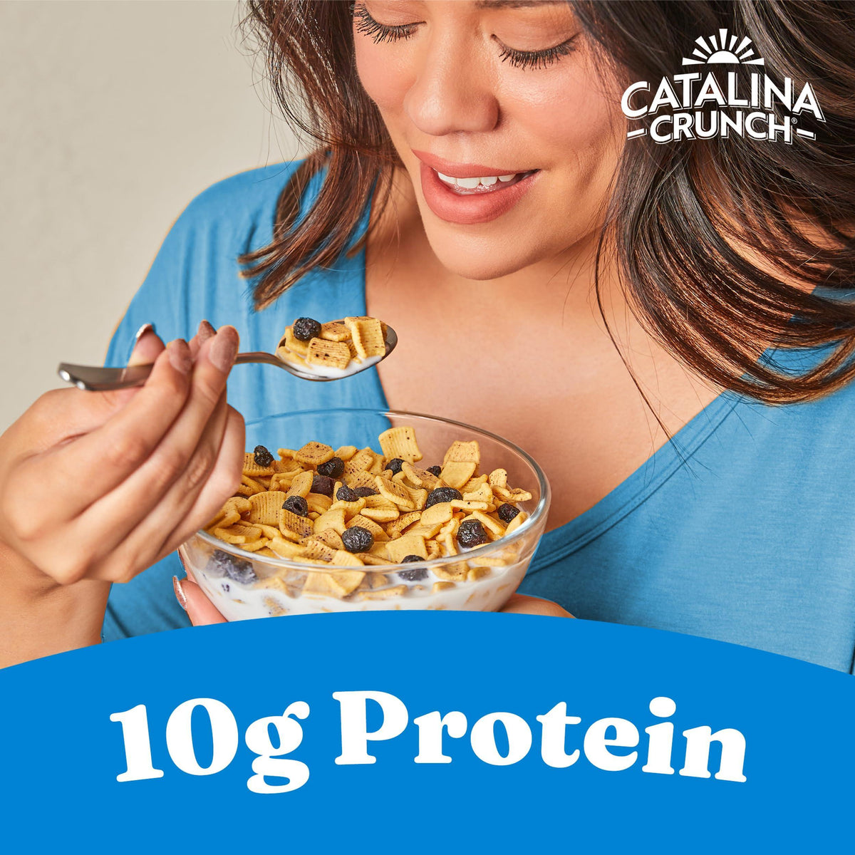Catalina Crunch Protein Cereal - Breakfast Cereal with 10g of Protein, No Added Sugar - Gluten Free, Keto Friendly - Blueberry Muffin - 8 oz. Bag (Pack of 1)