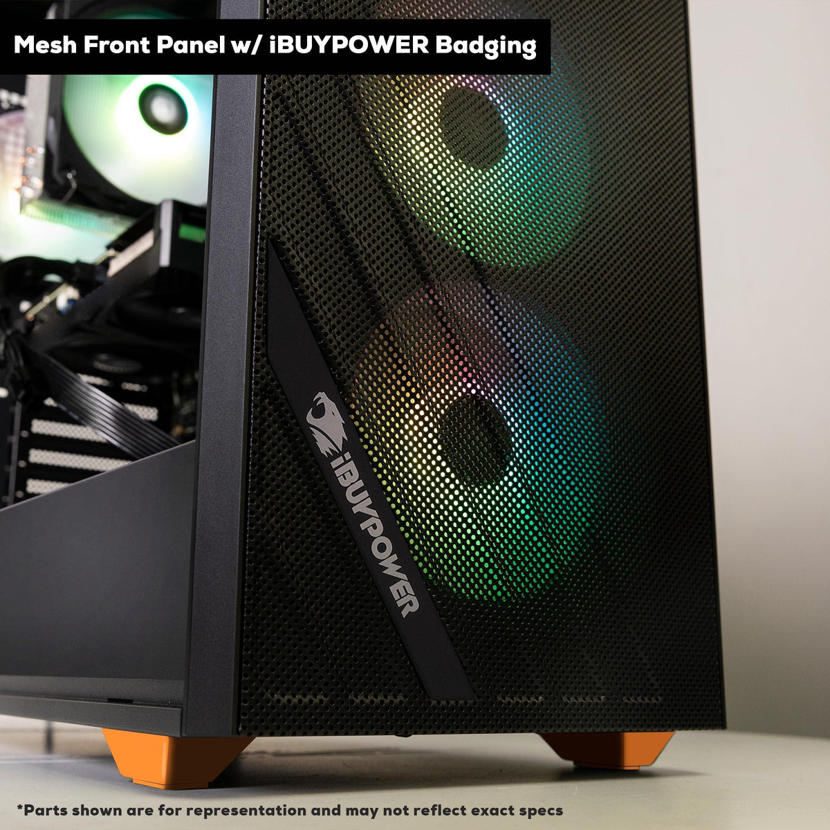 iBUYPOWER Scale Orange Gaming PC Desktop Computer (AMD Ryzen 7 5700 CPU, NVIDIA GeForce RTX 4060 8GB GPU, 16GB DDR4 Non-RGB 3200MHz RAM (8x2), 500GB NVMe SSD, WiFi Ready, Windows 11 Home) - SCA7N4603