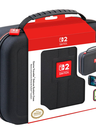 R.D.S. Industries Game Traveler Deluxe Licensed System Case for Nintendo Switch 2 and OLED, Black, Large (NS262)